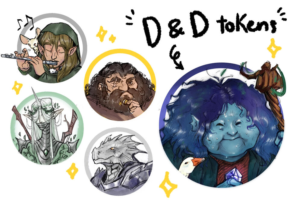 D&D tokens (bust)