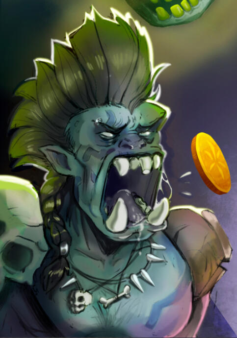 Bust, rendered sketch